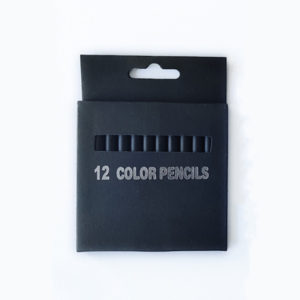 12 colorful pencil set paper box with windows