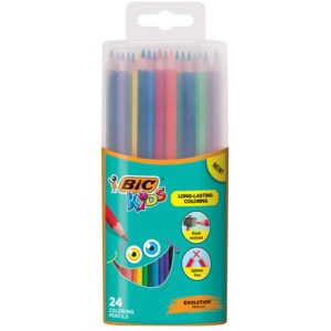 box of 24 hexagon colorful pencil for kids