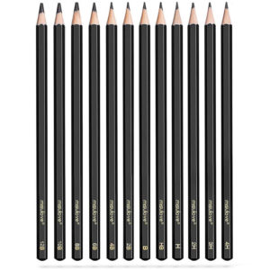 7 inch hexagon linden wood graphite pencil painting dipped top stamping