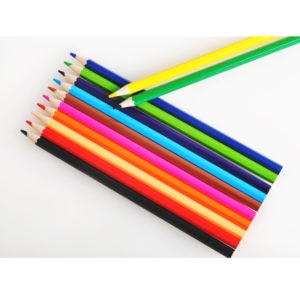 7 inch hexagon painting linden wood sharpened colorful pencil