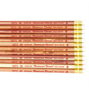 7 inch round graphite pencil linden wood stamping with eraser