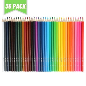 7 inch round painting sharpened colorful pencil poplar wood stamping