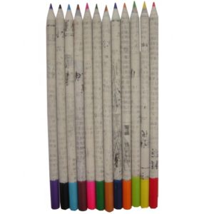 7 inch round paper sharpened colorful pencil dipped top