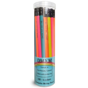 HB Triangle Graphite Pencil Packed PVC Barrel