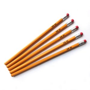 hexagon 7 inch plastic graphite pencil with eraser stamping painting