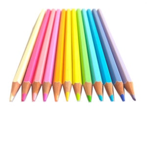 hexagon 7 inch poplar wood sharpened colorful pencil painting