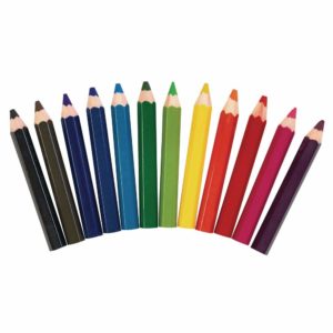 hexagon sharpened 3.5 inch colorful pencil painting poplar wood