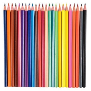 hexagon sharpened colorful pencil 7 inch painting poplar wood