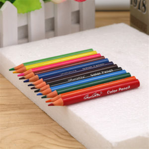 painting poplar wood 3.5 inch sharpened colorful pencil stamping