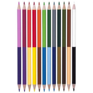 round 7 inch colorful pencil poplar wood sharpened painting