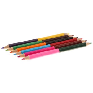 round 7 inch sharpened colorful pencil painting poplar wood