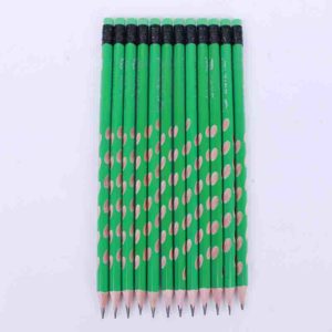round 7 inch sharpened graphite pencil with eraser painting poplar wood with hole