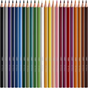 round sharpened colorful pencil 7 inch painting poplar wood stamping