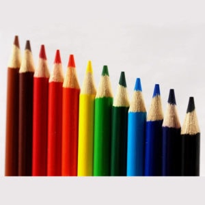 round sharpened colorful pencil 7 inch poplar wood