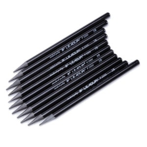 round sharpened plastic 7 inch graphite pencil dipped top painting stamping