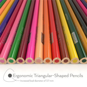 triangle 7 inch colorful pencil painting poplar wood stamping